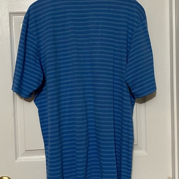 Peter Millar XL  Blue and Light Blue Striped Polo Shirt - Picture 5 of 5